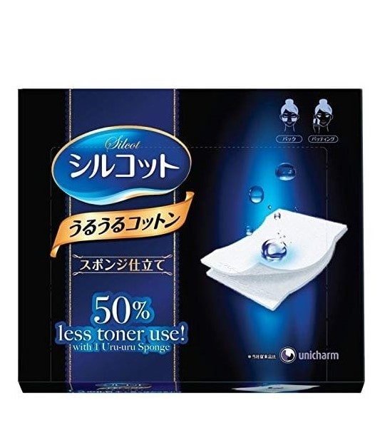 best japanese skincare products silcot ururun sponge facial cotton pads unicharm